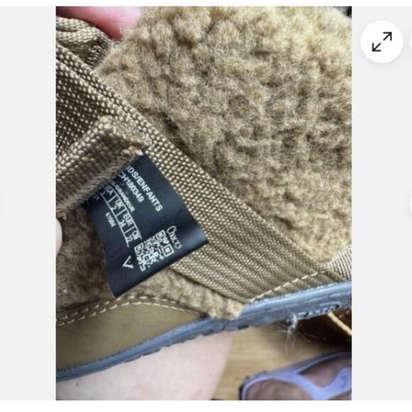 Chaco Ramble Fluff Bootie Ankle Boots Big Kids Boys Girls Size 3 Brown Fleece - Picture 6 of 6